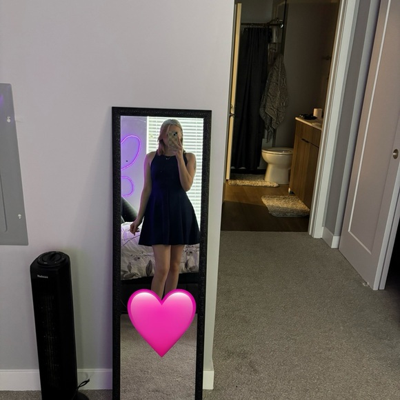 Enough About Me Navy Blue Mini Dress - Picture 3 of 3